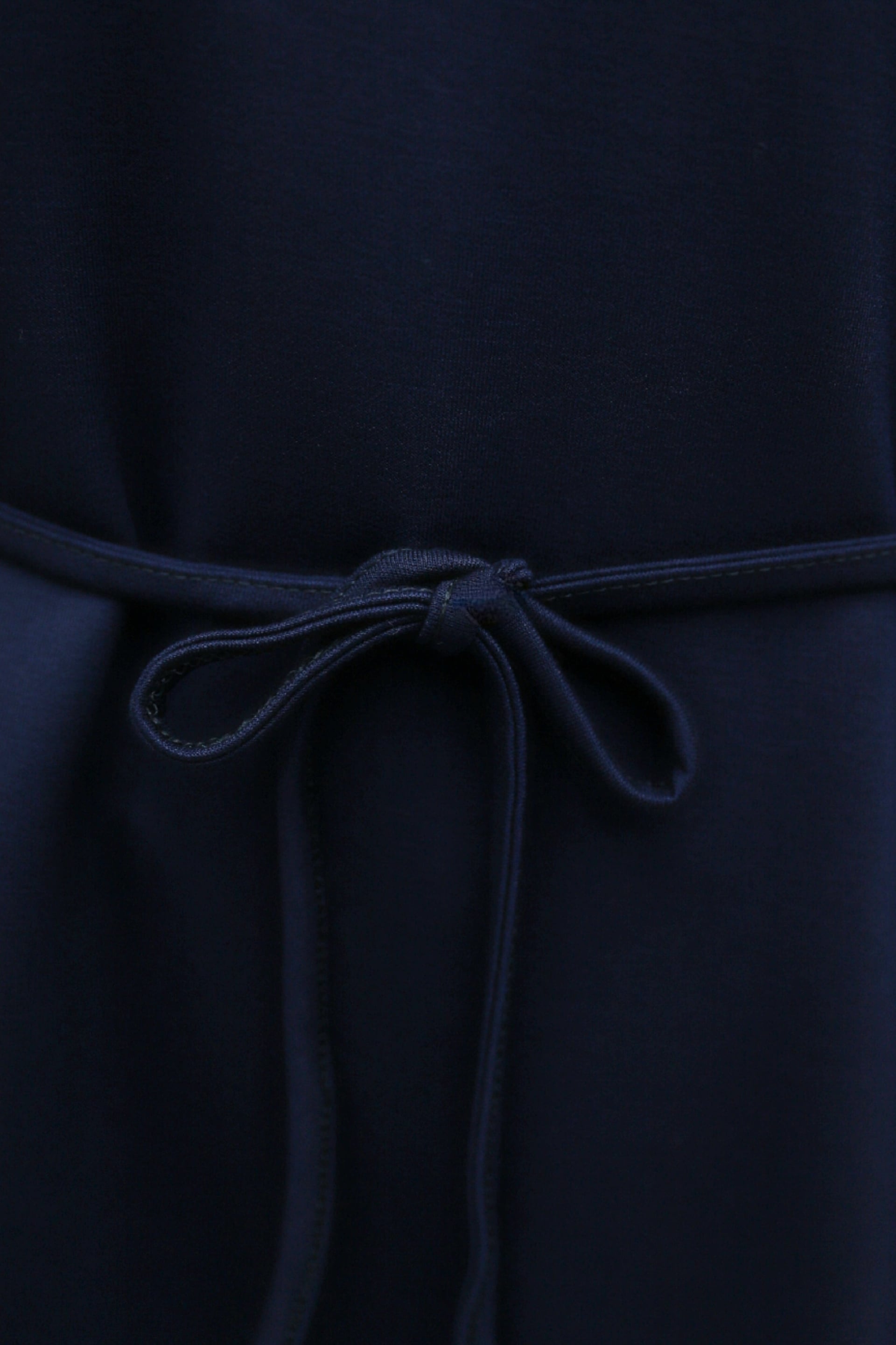 Asymmetric Cut Belted Oversize Jersey Co-ord Set with Trousers - Navy - Podyumplus - by Peralane - photo 6