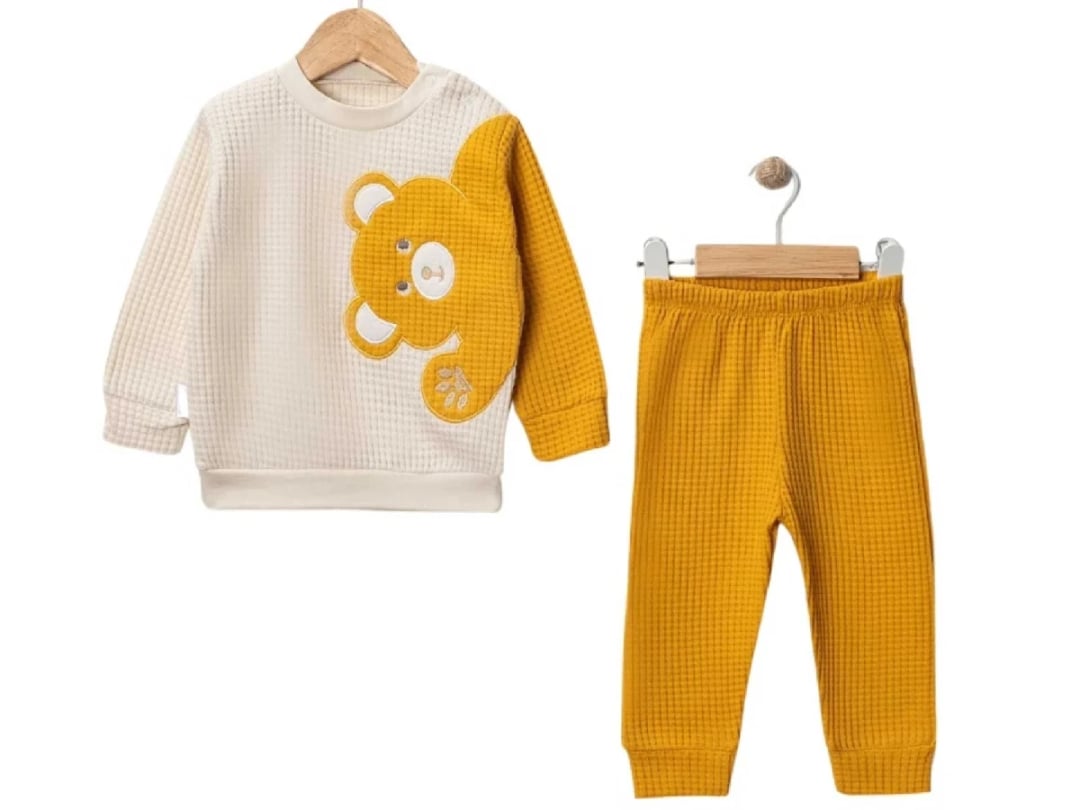 Baby Bear Applique Sweatshirt and Trousers Set - Nafitto - by Peralane