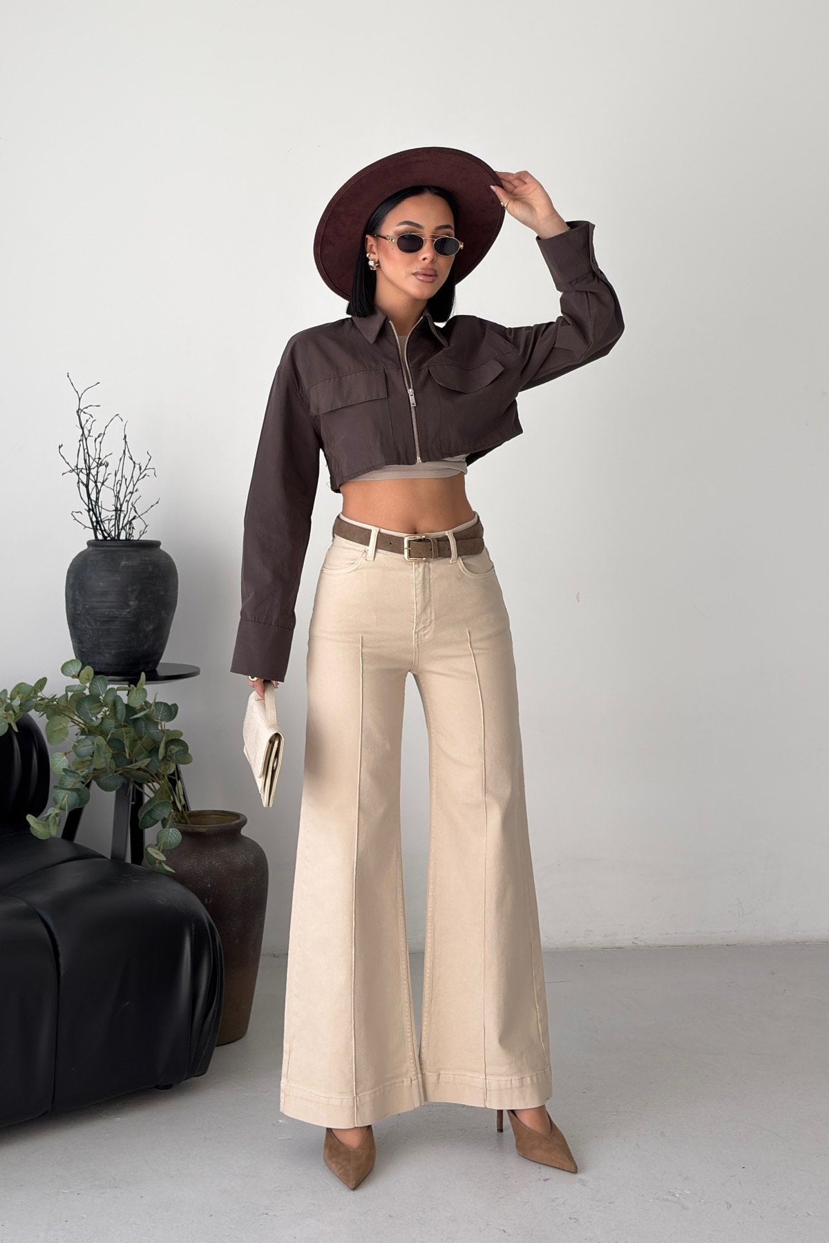 Women's Stone Wash Wide-Leg Denim Jeans - High Waist (Sizes 27-32) - Xlove - by Peralane