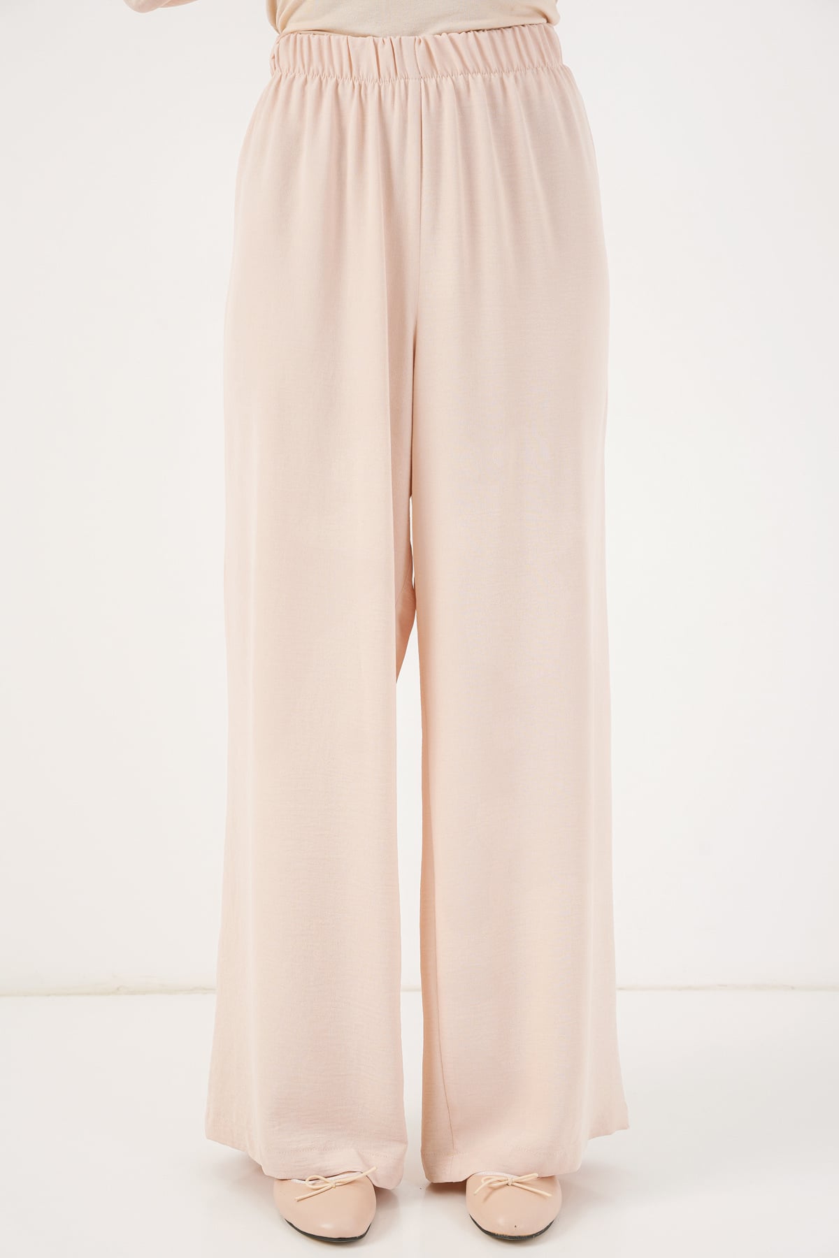 Women's Tie-Front Tunic and Wide-Leg Trousers Co-ord Set in Cream - Bigdart - by Peralane - photo 8
