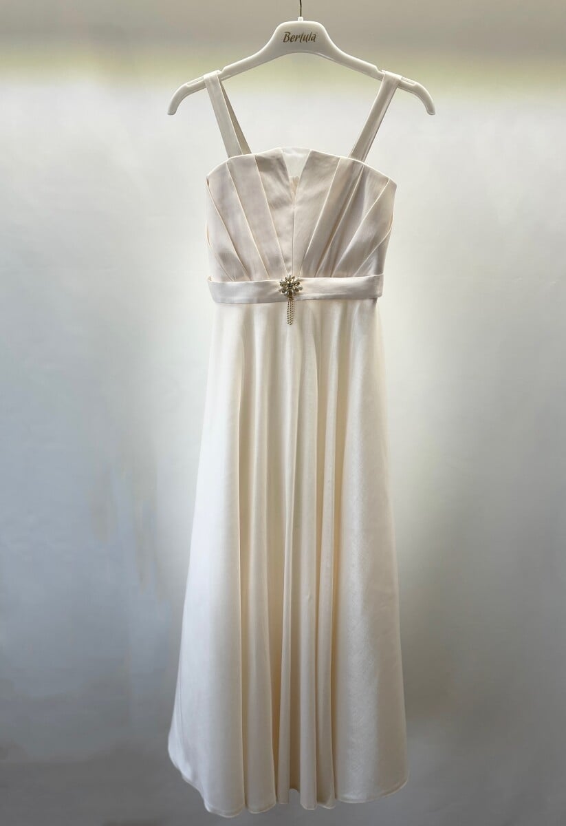 Girls' Sleeveless A-Line Party Dress with Jewelled Satin Waistband - 10-14 Years - Bertula Kids - by Peralane
