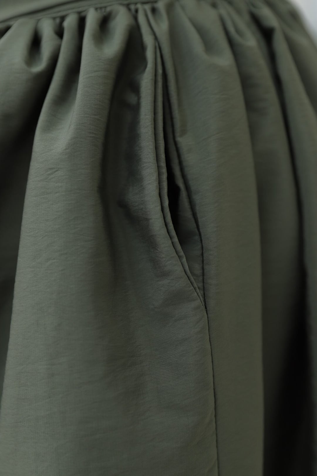 Pleated Belted Parachute Skirt - Olive Green - Podyumplus - by Peralane - photo 6