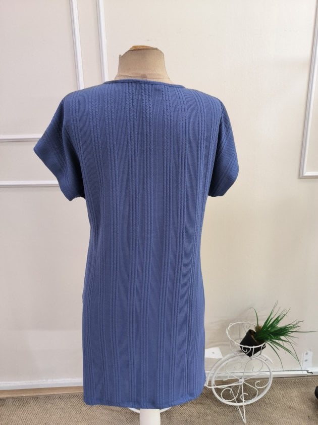 Women's Short-Sleeve V-Neck Short Jacquard Crepe Dress - Janes - by Peralane - photo 6