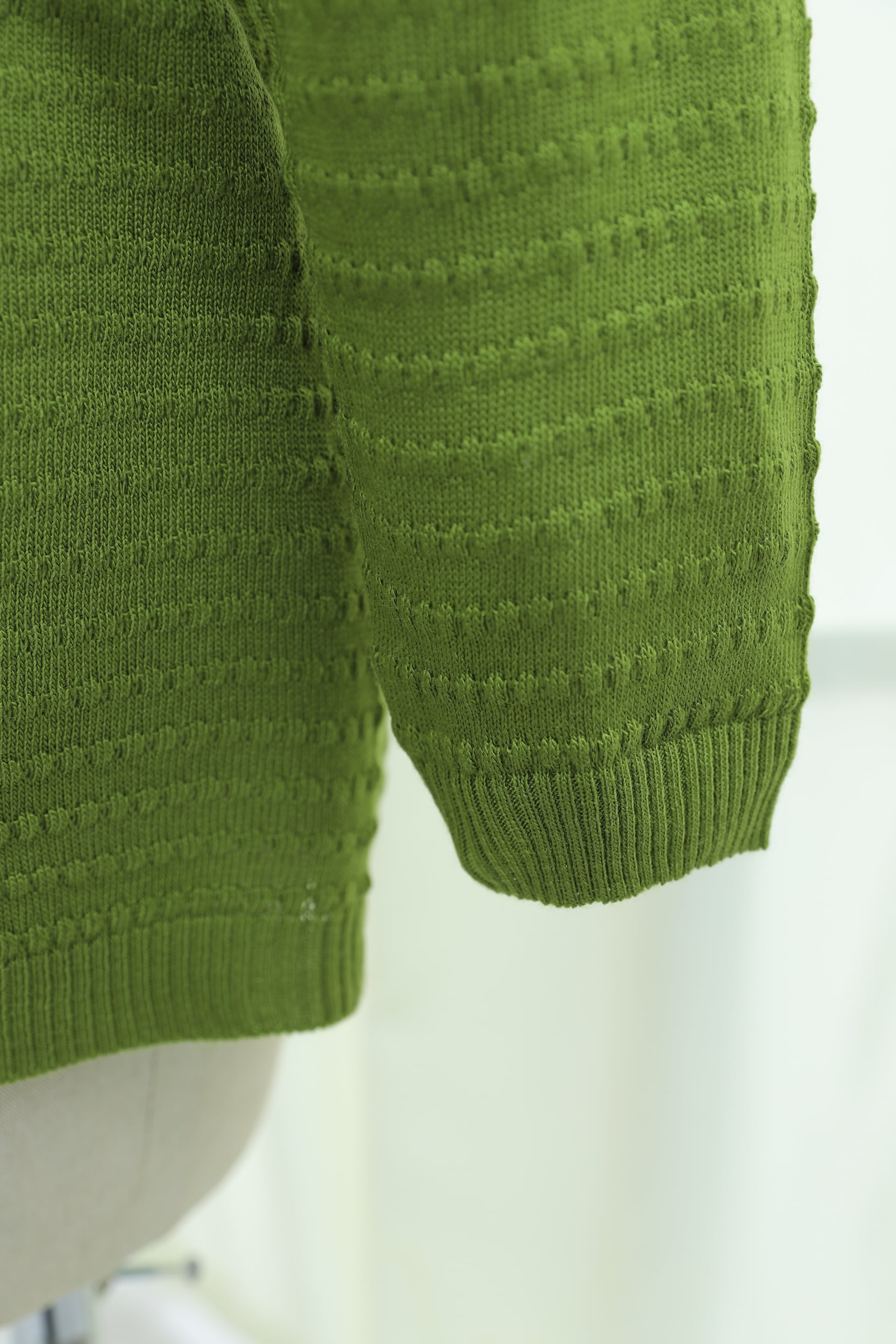 Pom-Pom Detail Light Knit Cardigan - Pistachio Green - Podyumplus - by Peralane - photo 6