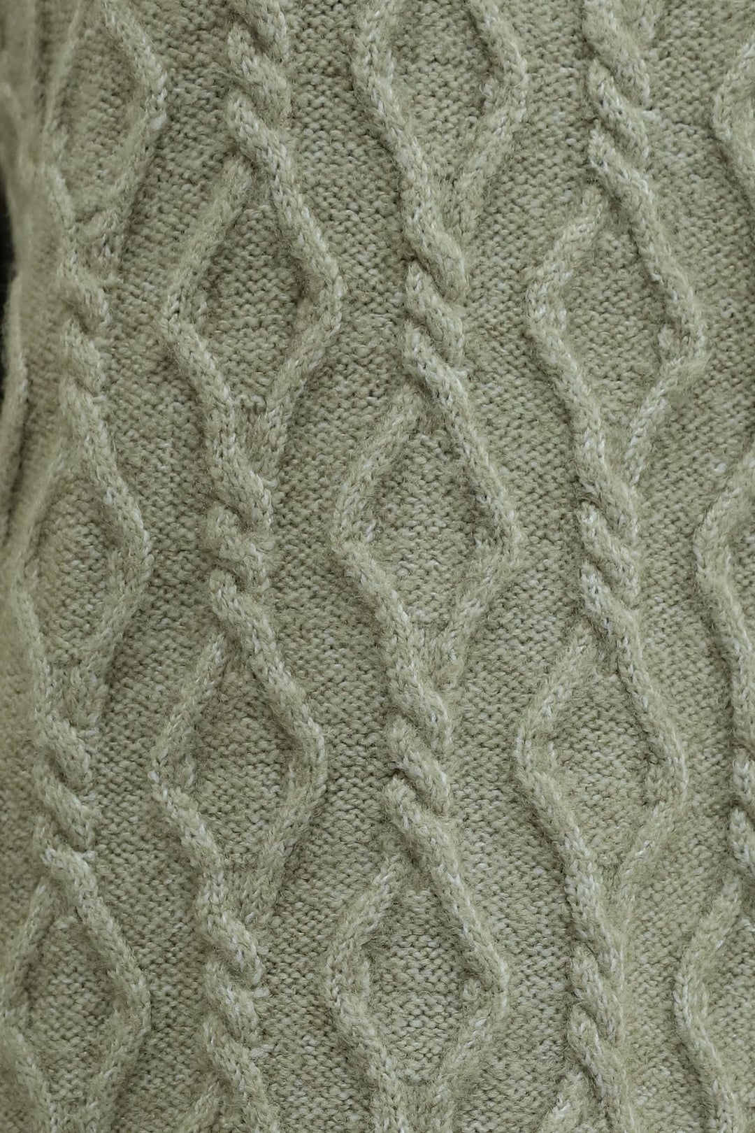 Chain Pattern Side Slit Balloon Sleeve Knit Tunic - Light Beige - Podyumplus - by Peralane - photo 8