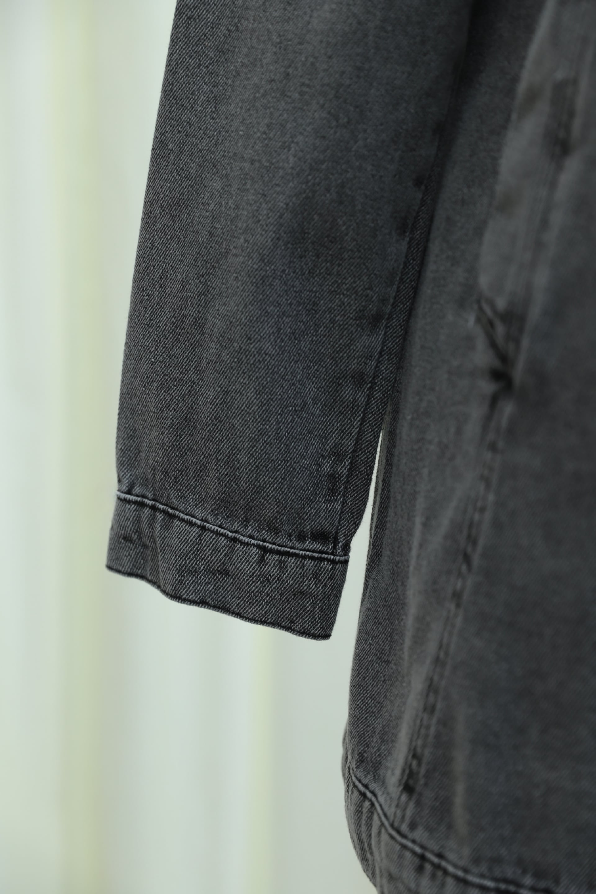 Stone Embellished Washed Denim Jacket - Smoke - Podyumplus - by Peralane - photo 5
