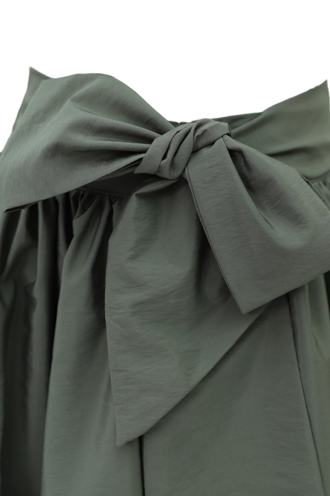 Pleated Belted Parachute Skirt - Olive Green - Podyumplus - by Peralane - photo 5