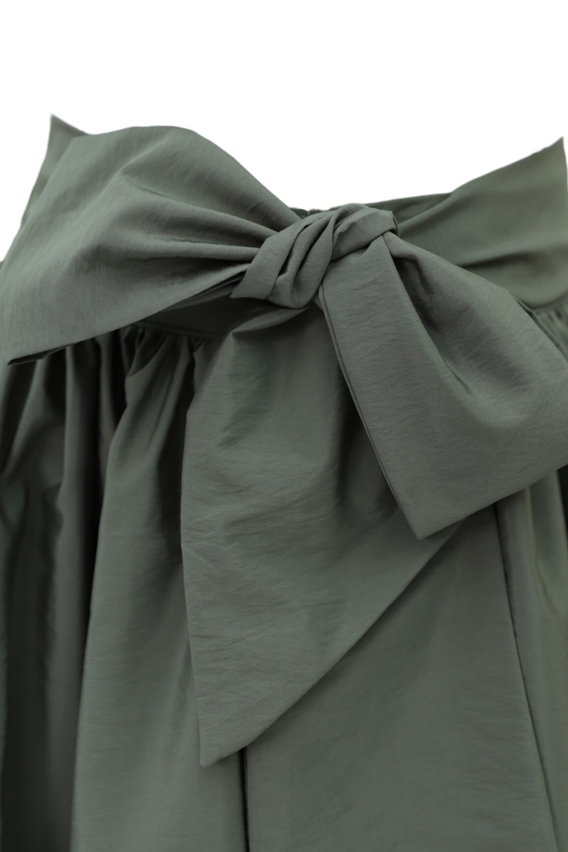 Pleated Belted Parachute Skirt - Olive Green - Podyumplus - by Peralane - photo 5