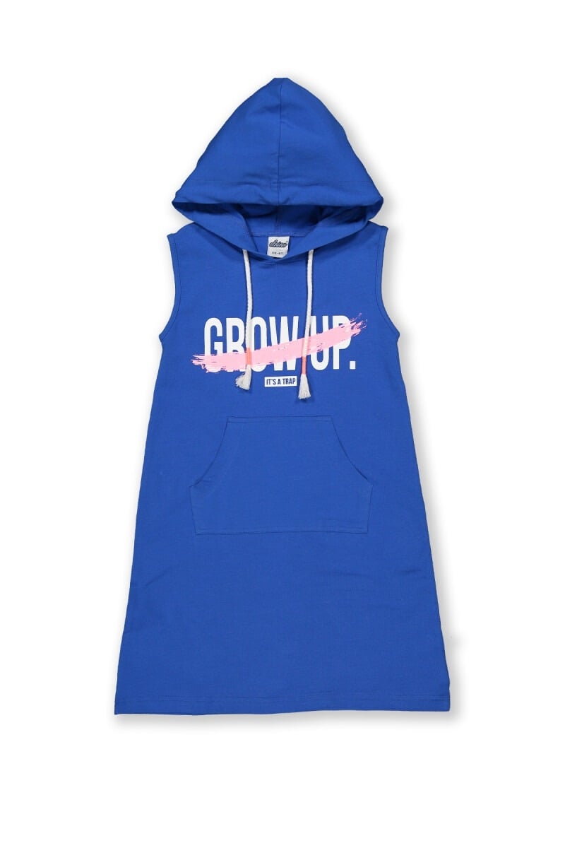 Girls' Hooded Print Dress 8-14Y - Elnino - by Peralane