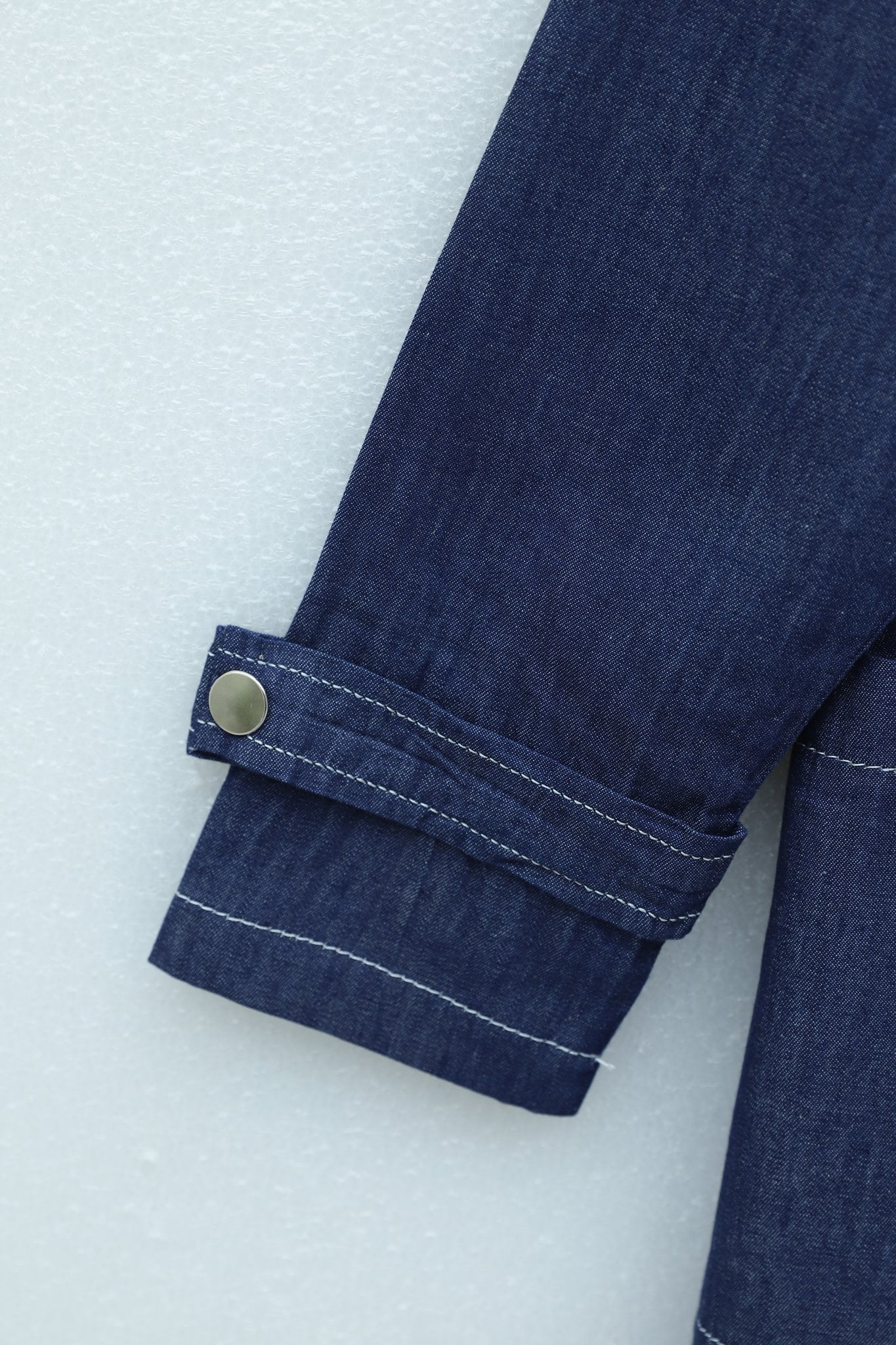 Side Pocket Half-Button Denim Jile Set - Navy - Podyumplus - by Peralane - photo 8