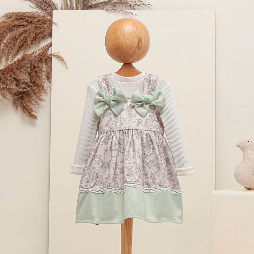 Baby Girls' 2-Piece Dress and Blouse Set - Lilac - 6-18 Months - Babymuz - by Peralane