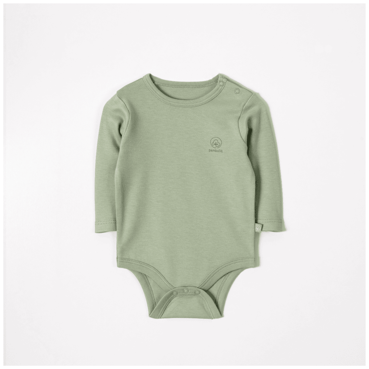 Pack of 4 Sage Green Baby Bodysuits 0-9M - Pambuliq - by Peralane