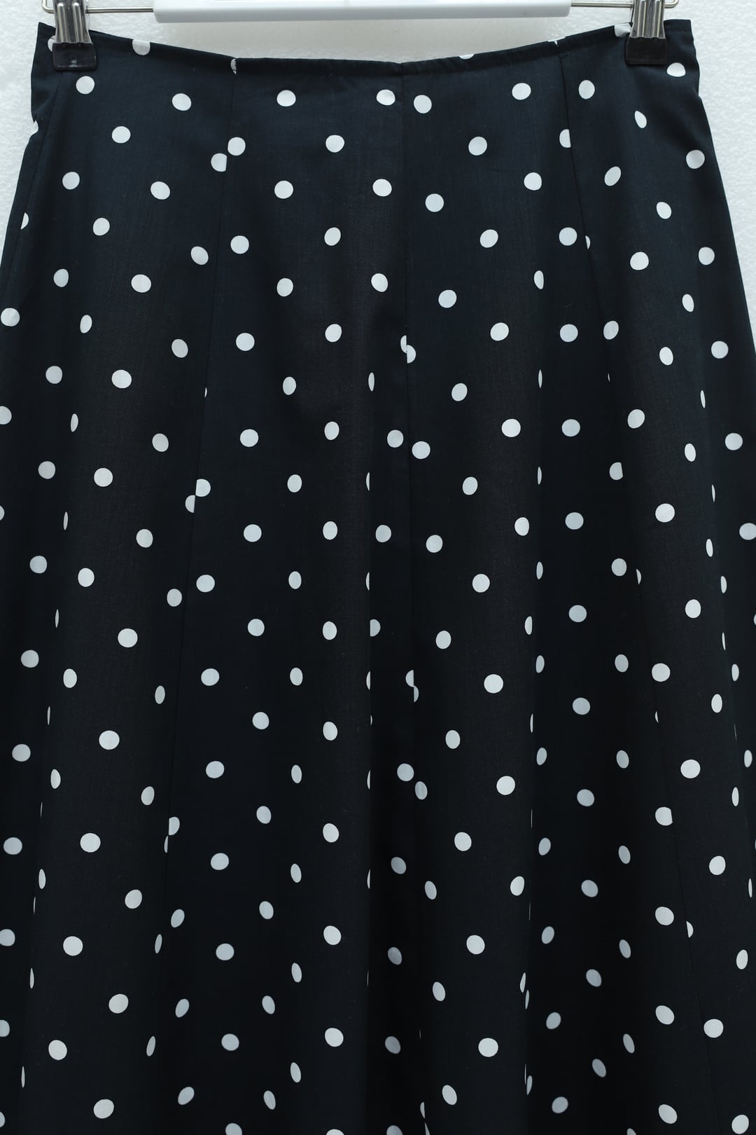 Black Polka Dot Lined Skirt with Back Zipper - Podyumplus - by Peralane - photo 5