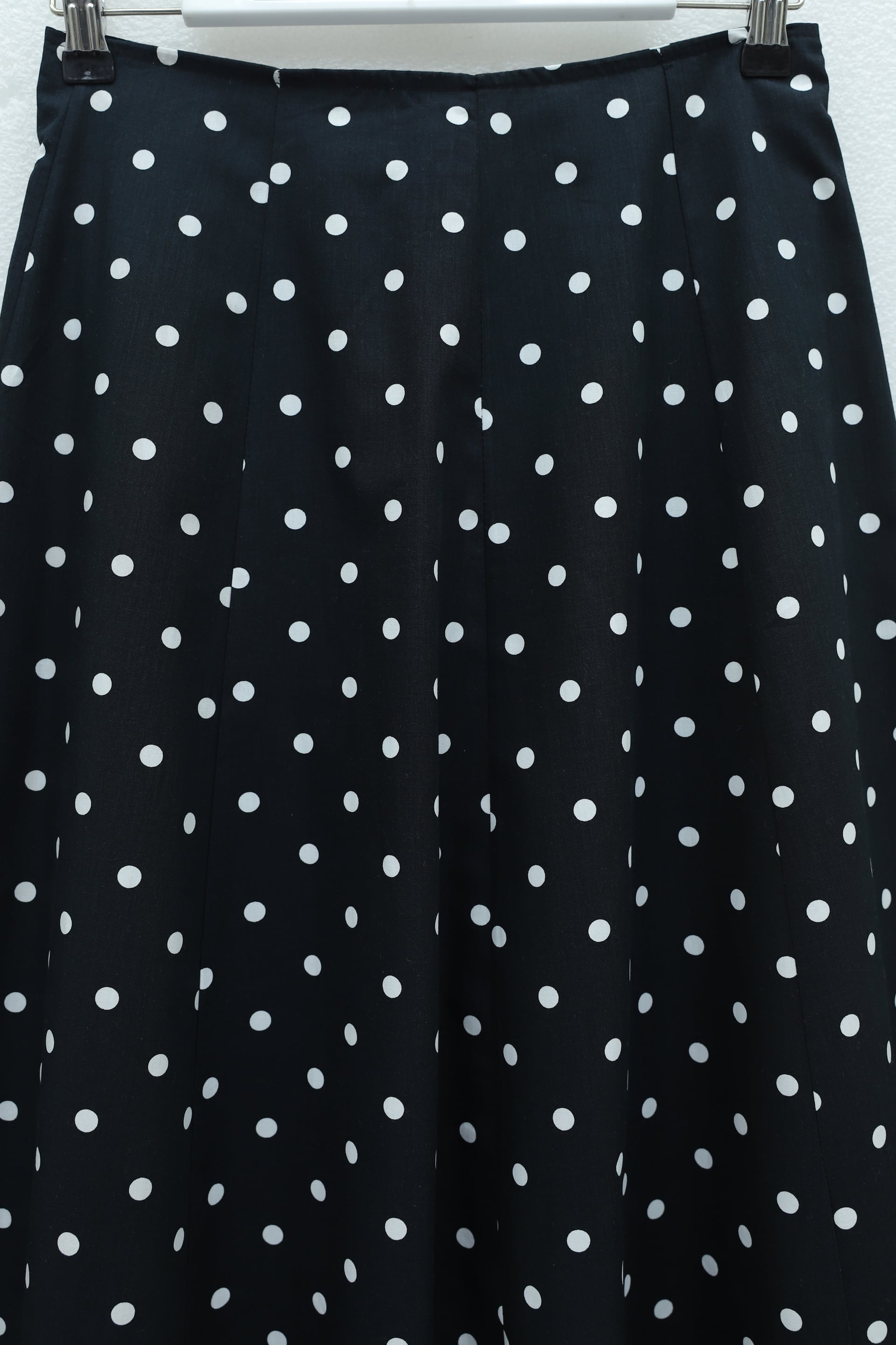 Black Polka Dot Lined Skirt with Back Zipper - Podyumplus - by Peralane - photo 5