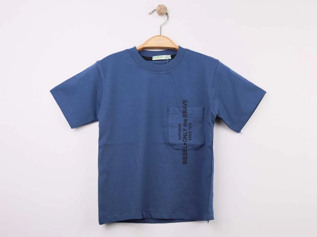 Superior Printed Boys' T-Shirt – Navy Blue - Bittos Kids - by Peralane