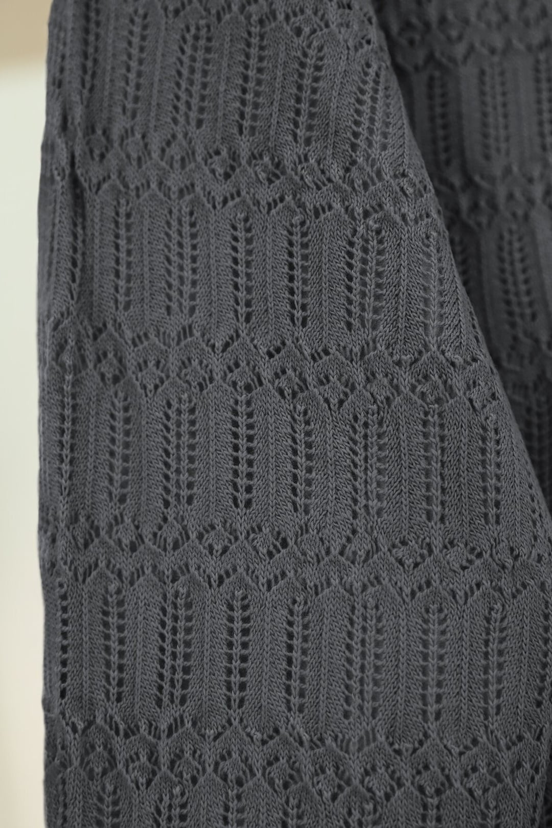 Ajour Patterned Spring Cardigan - Smoke - Podyumplus - by Peralane - photo 4