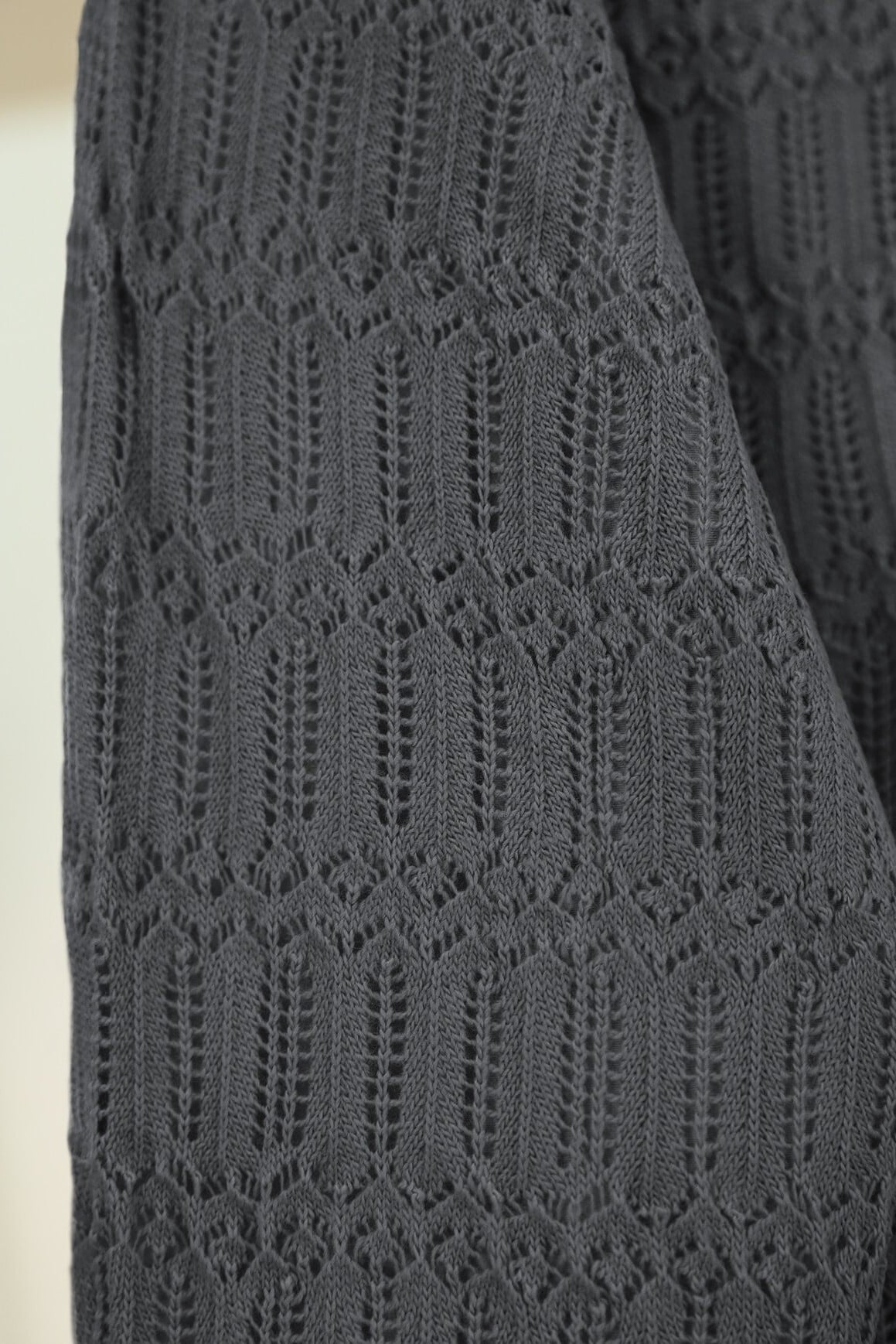 Ajour Patterned Spring Cardigan - Smoke - Podyumplus - by Peralane - photo 4