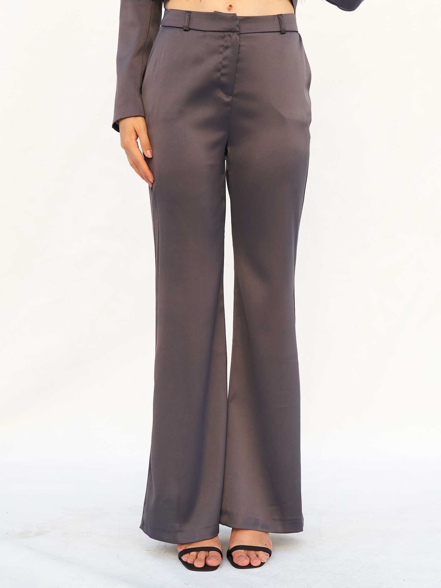 Self-Tie Satin Jacket and Wide-Leg Trousers Set - Lefon - by Peralane - photo 6