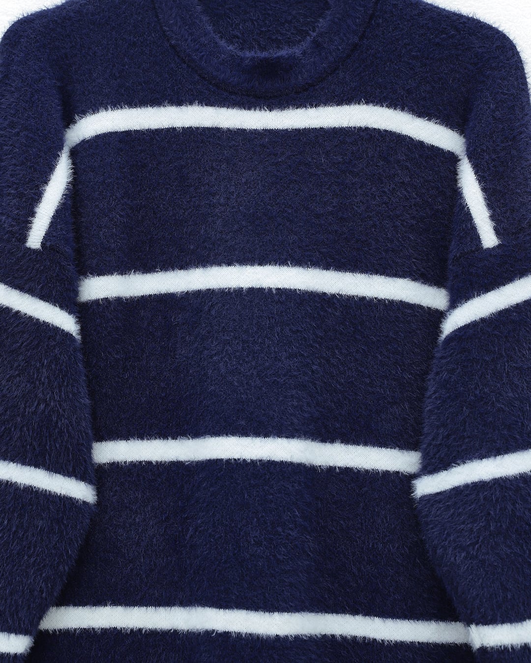 Striped Relaxed Knit Tunic - Navy - Podyumplus - by Peralane - photo 4