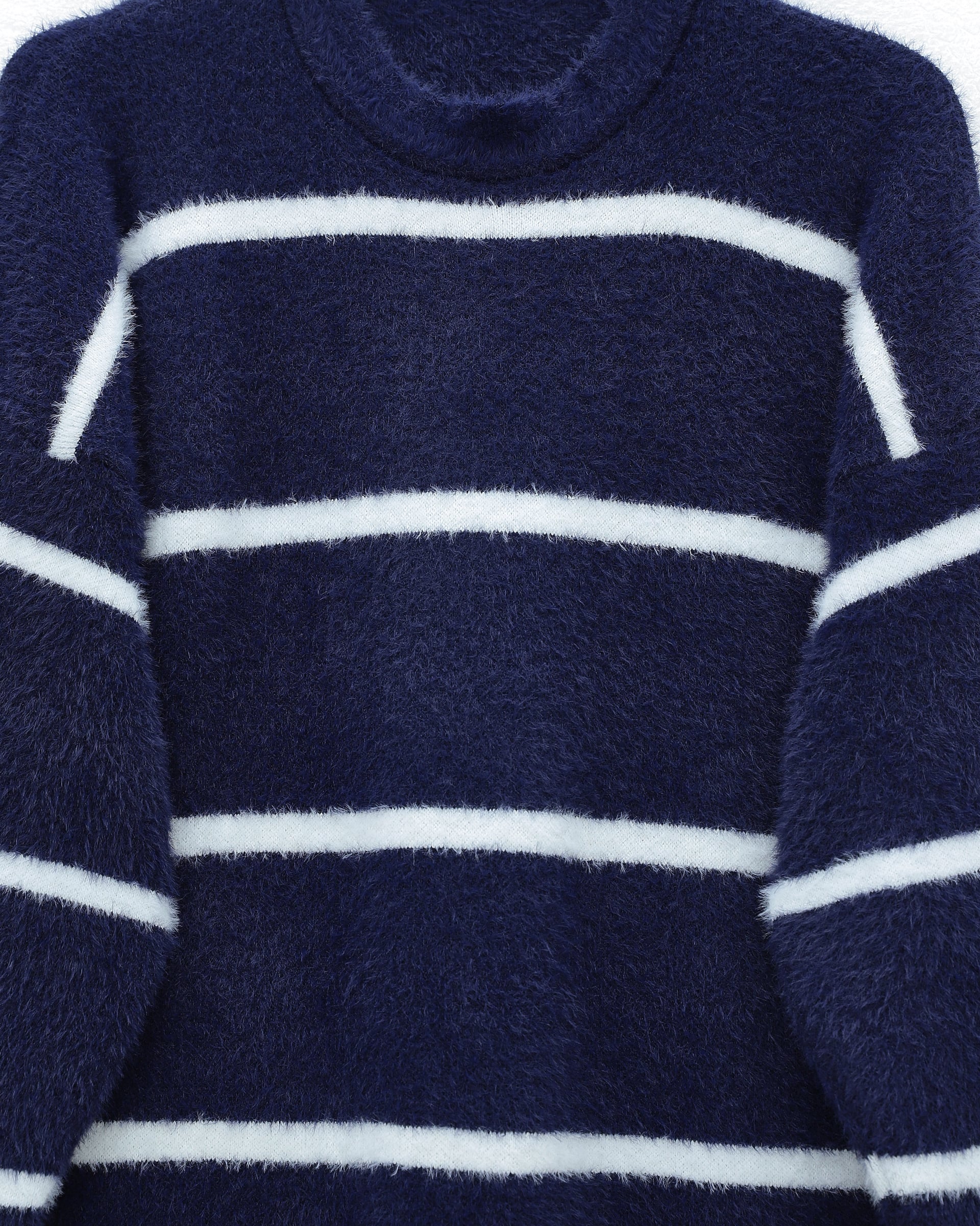 Striped Relaxed Knit Tunic - Navy - Podyumplus - by Peralane - photo 4