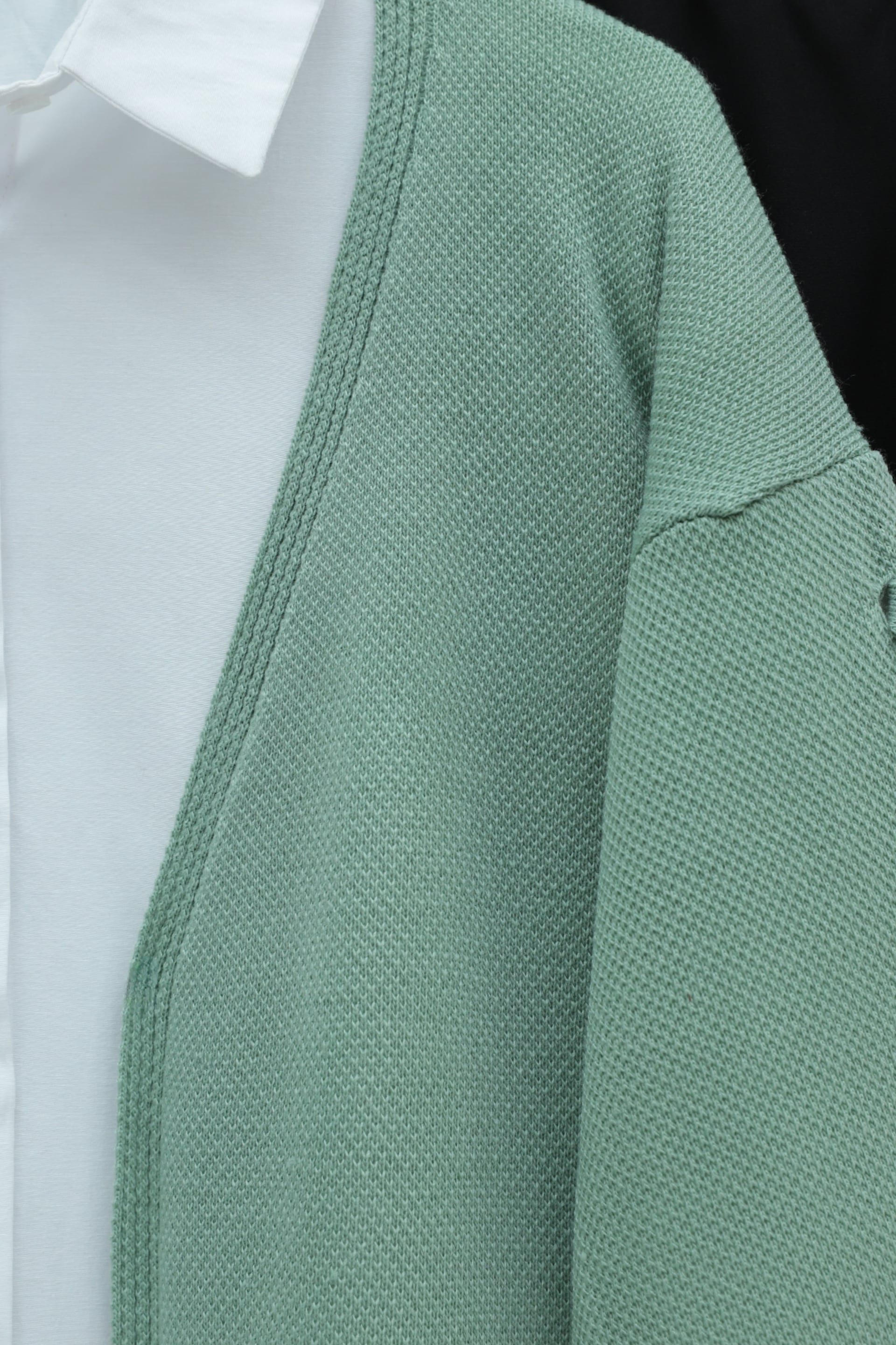 Slouchy Cable Knit Cardigan in Sea Green - Podyumplus - by Peralane - photo 7