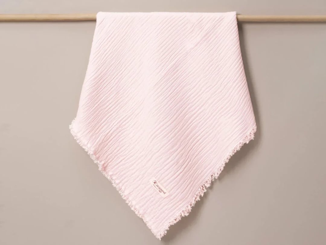 Muslin Baby Blanket - Pink - Cayzen - by Peralane