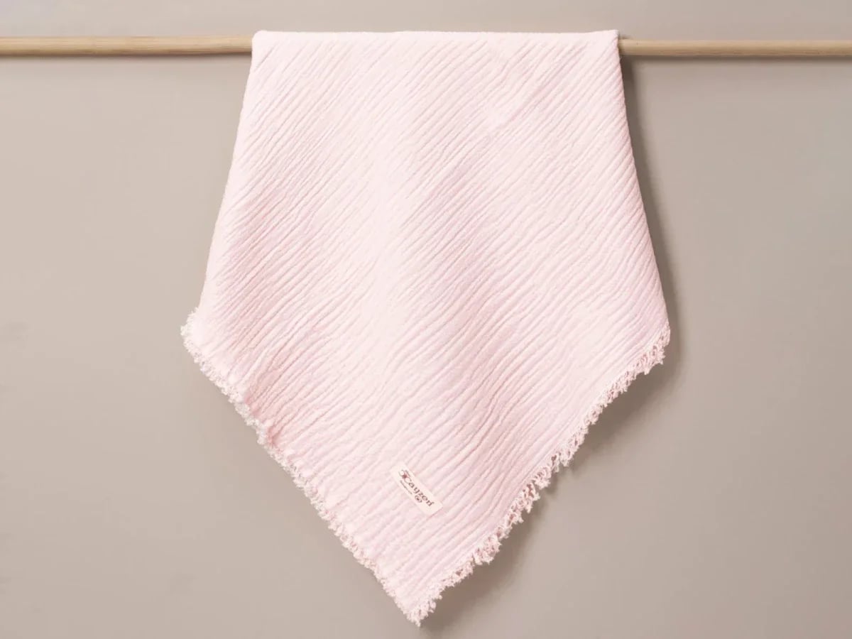 Muslin Baby Blanket - Pink - Cayzen - by Peralane