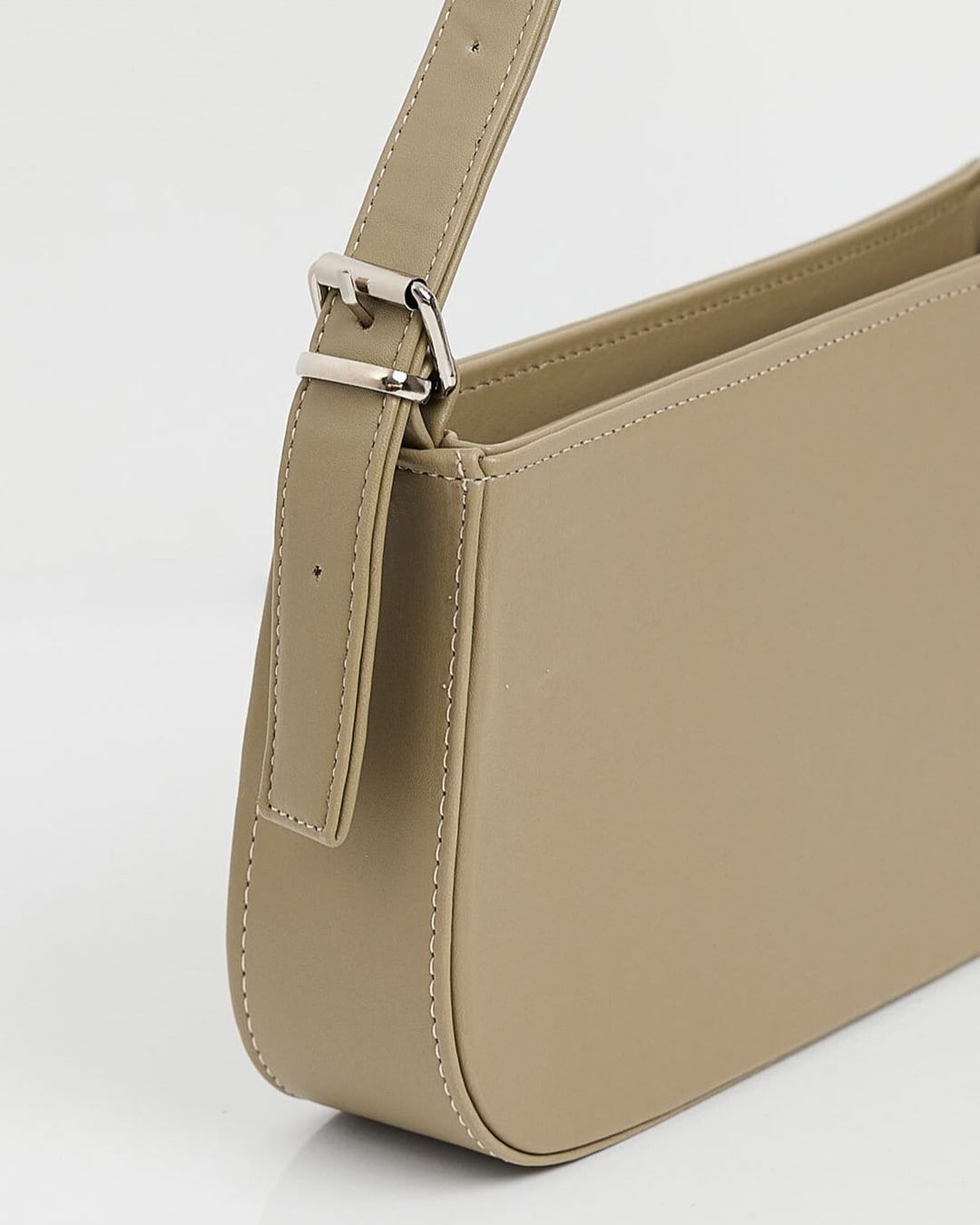 Plain Taupe Faux Leather Shoulder Bag - Bigdart - by Peralane - photo 6