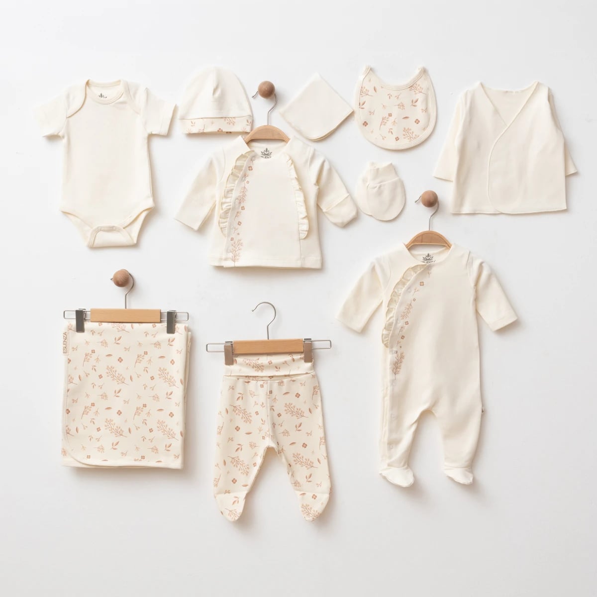 Organic 10 Pieces Newborn Set - ESL-2300 - Eslenza - by Peralane