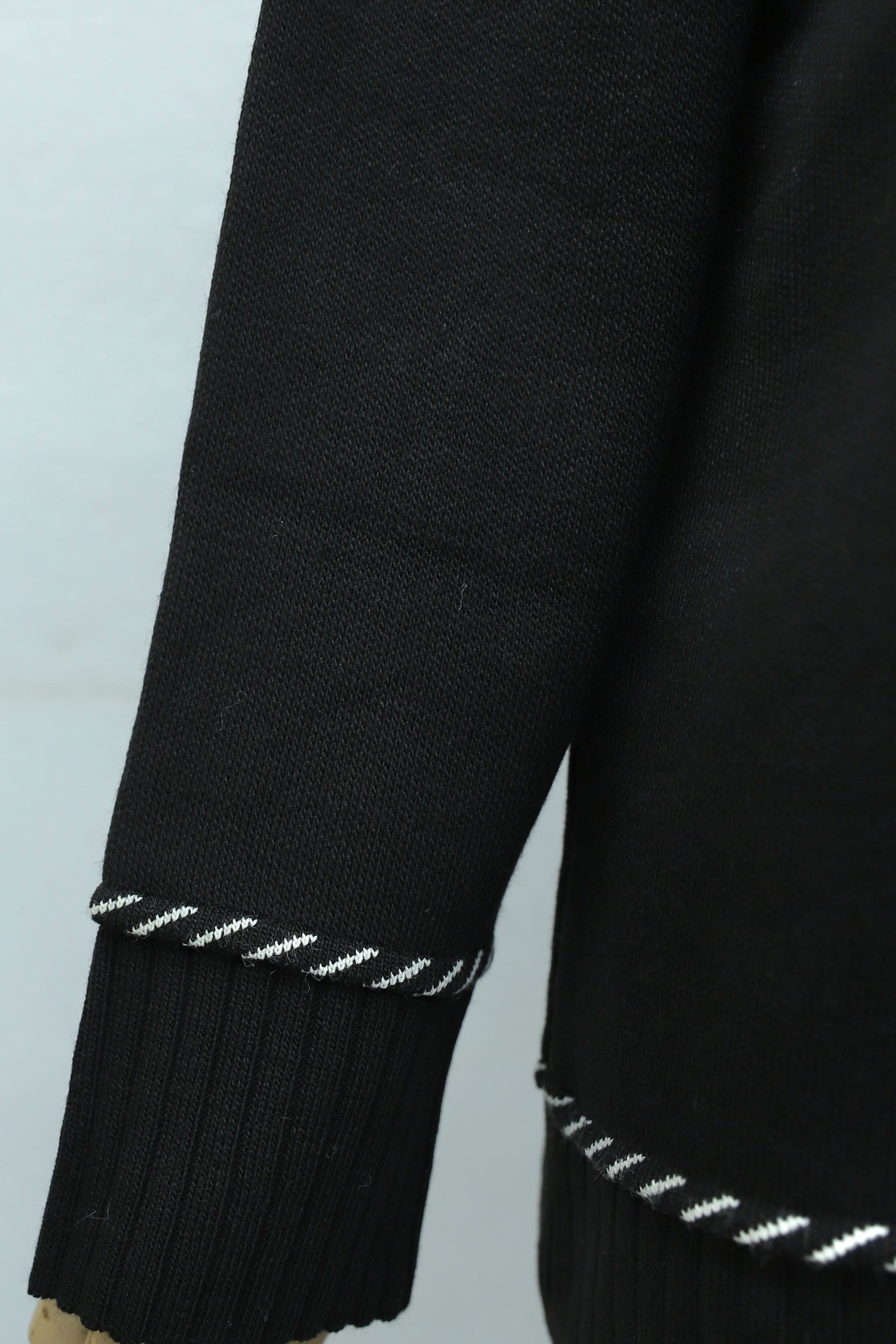 Women's Ribbed Trim Knit Top and Wide-Leg Trouser Set - Black - Podyumplus - by Peralane - photo 5