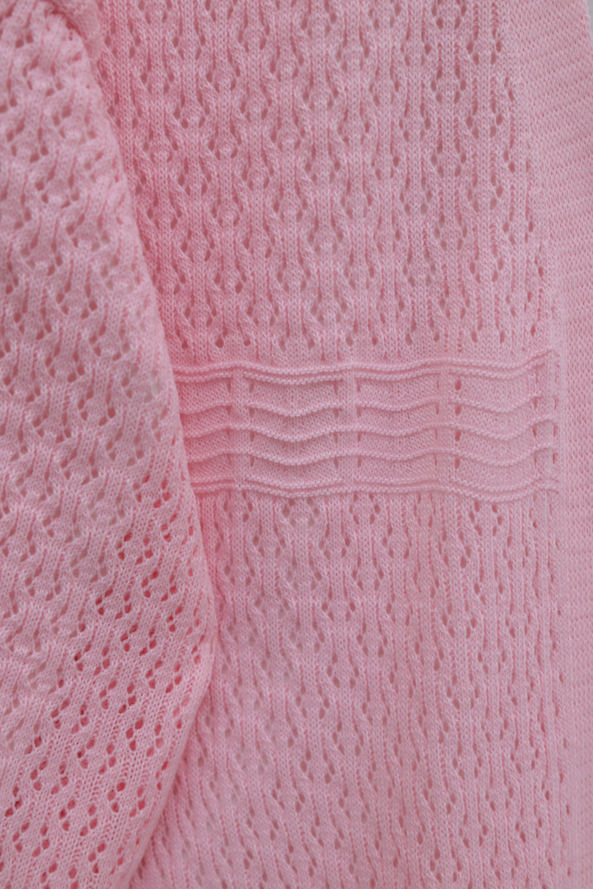 Openwork Wave Pattern Knit Cardigan - Pink - Podyumplus - by Peralane - photo 6