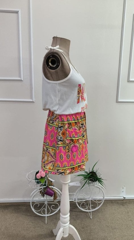 Women's Two-Piece Tank Top and Shorts Set with Graphic Print - Janes - by Peralane - photo 5