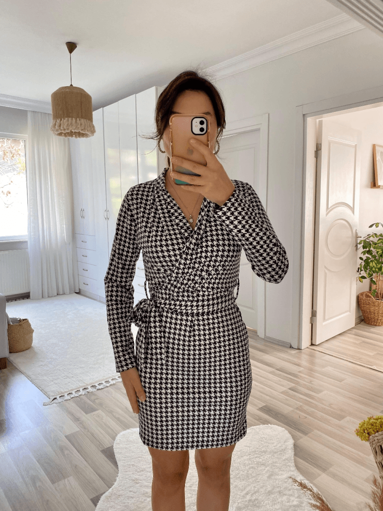 Women's Long Sleeve Wrap Blazer Mini Dress with Belt - Janes - by Peralane - photo 14