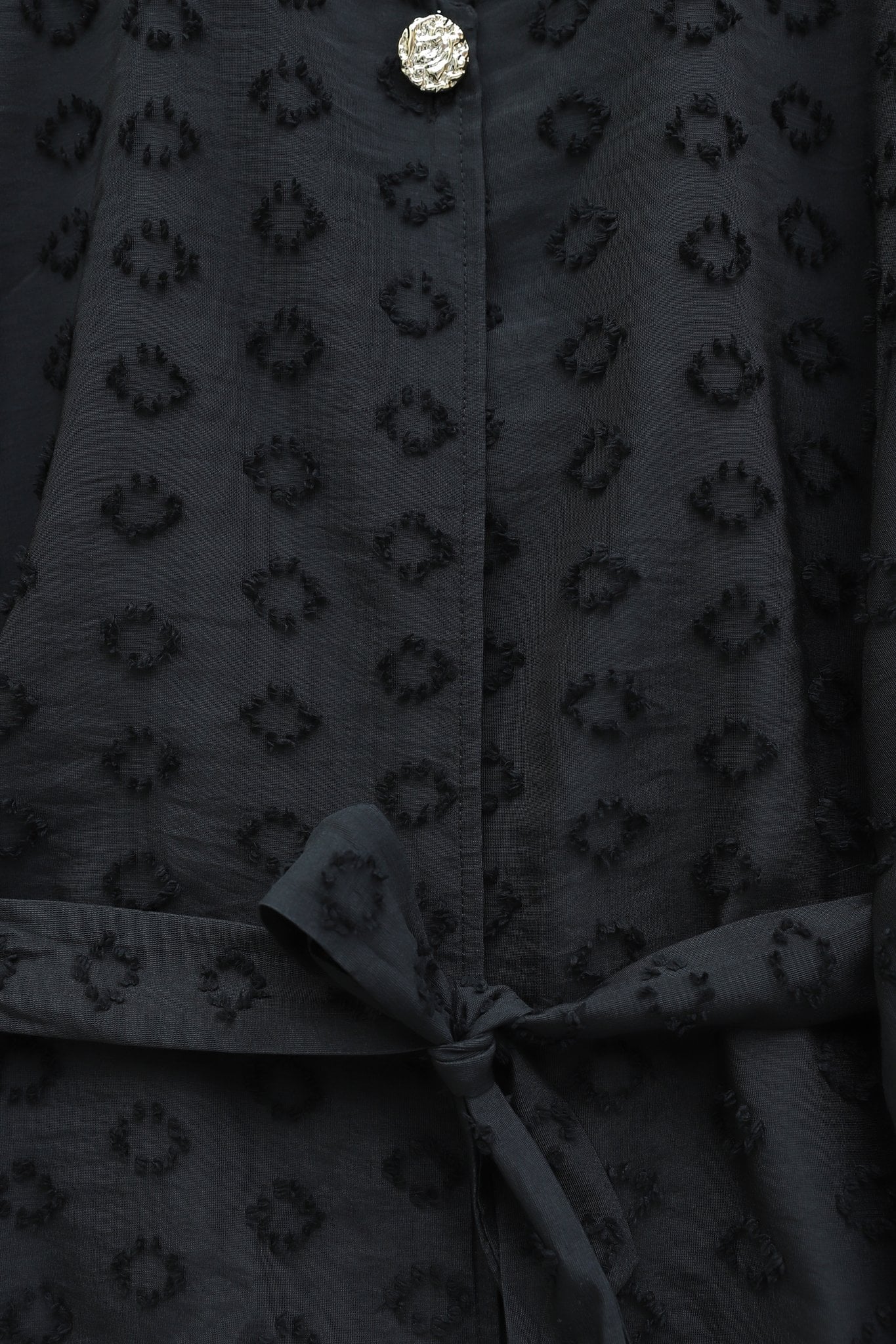Black Floral Appliqué Kimono Set with Tiered Maxi Skirt - Podyumplus - by Peralane - photo 4