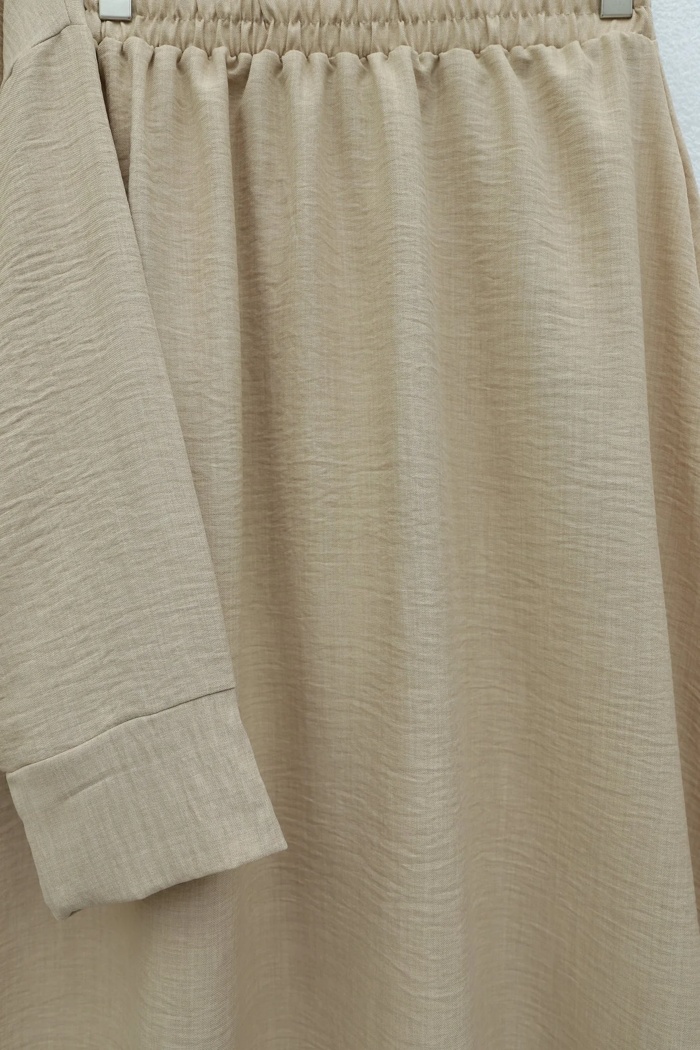 Women's Linen Look Two-Piece Set with Tie Front and Elastic Waist - Beige - Podyumplus - by Peralane - photo 6