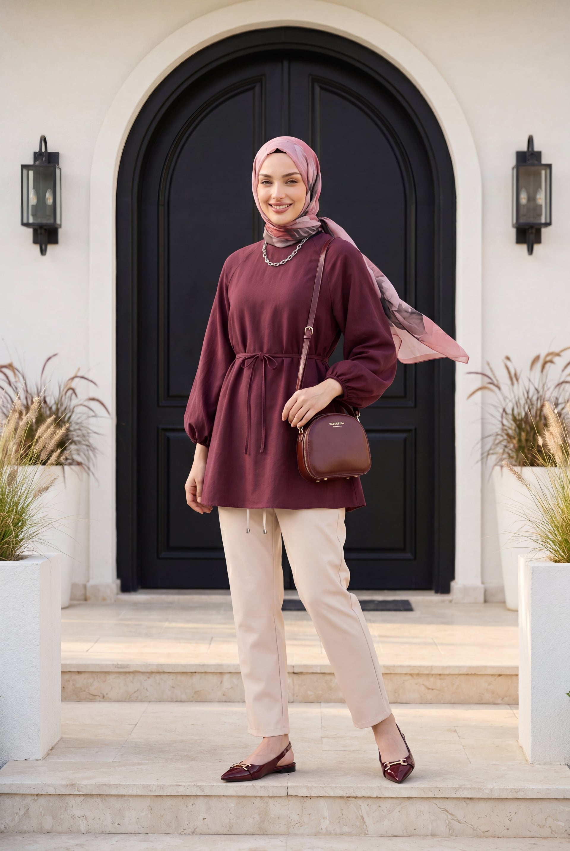 Double Pocket Elasticated Waist Drawstring Trousers - Beige - Podyumplus - by Peralane - photo 3
