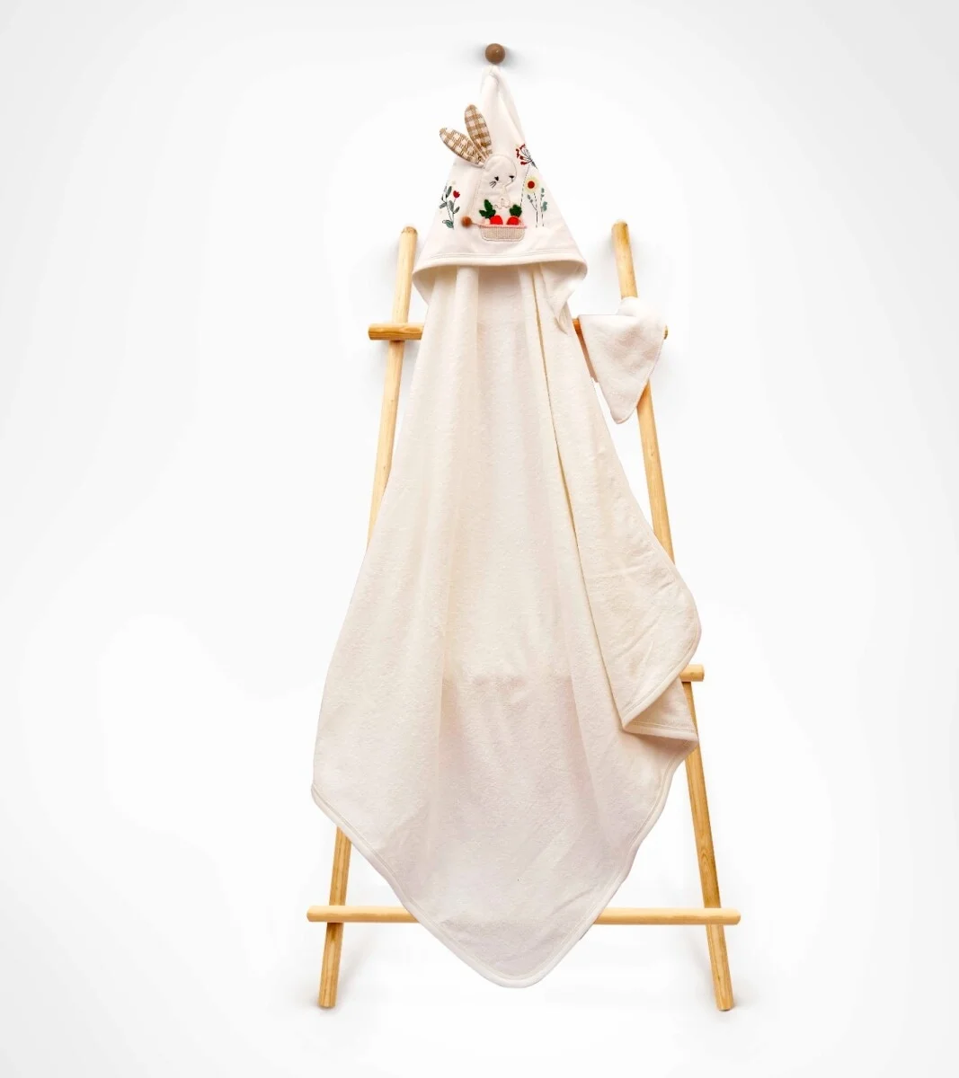 Unisex Kids 2-Piece Hooded Towel and Bath Bag Set 85x80 - Babyline - by Peralane