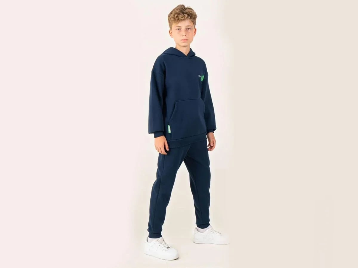 Boys' Navy Blue Hooded Tracksuit Set with Life Print, 4-Pack - Ruhat Kids - by Peralane
