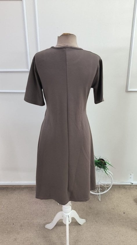 Women's Short Sleeve Round Neck Side Ring Detail Midi Dress - Janes - by Peralane - photo 6