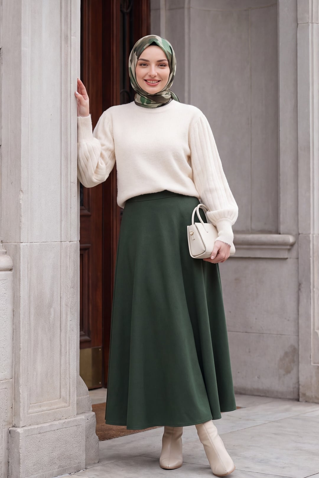 Women's Cream Balloon Sleeve Oversize Knit Sweater 15973 - Bigdart - by Peralane - photo 4