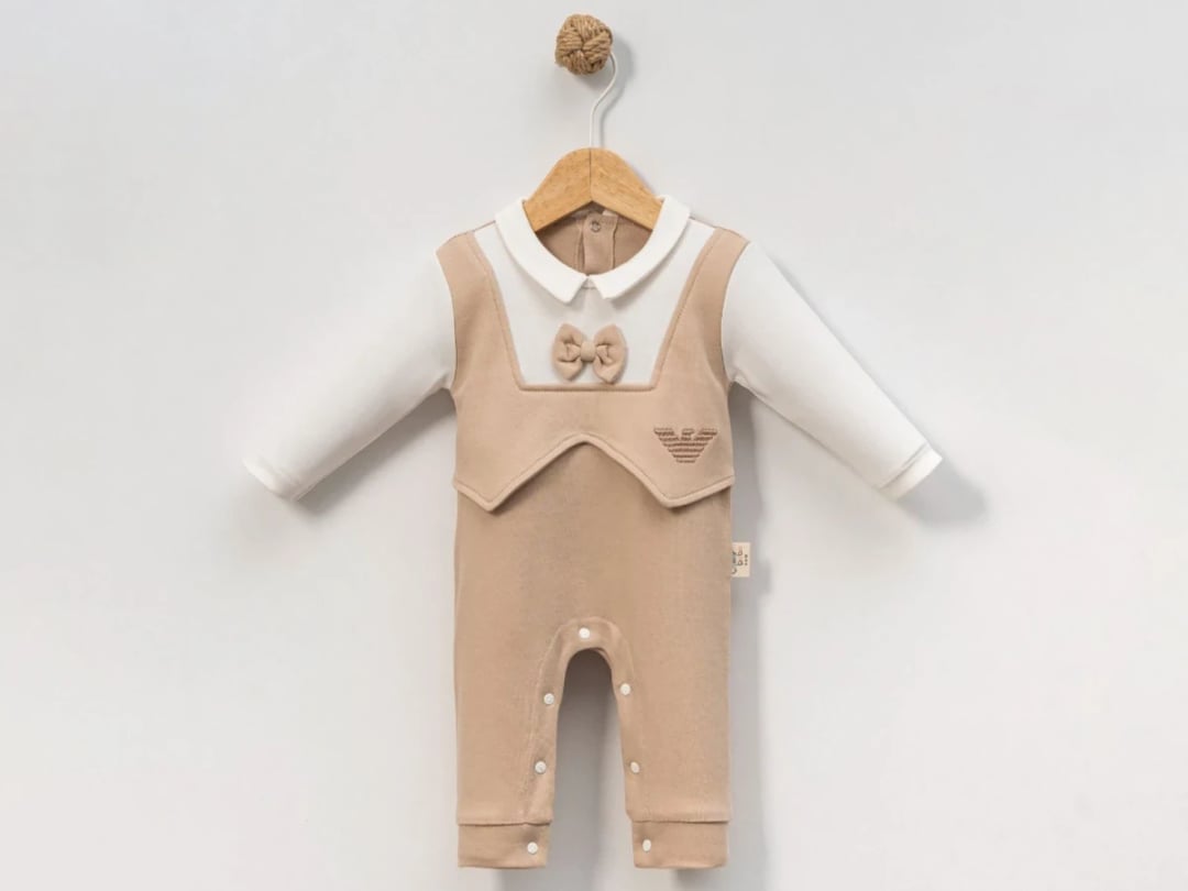 Boys' Baby Romper with Bow Detail – Pack of 4 - Cayzen - by Peralane