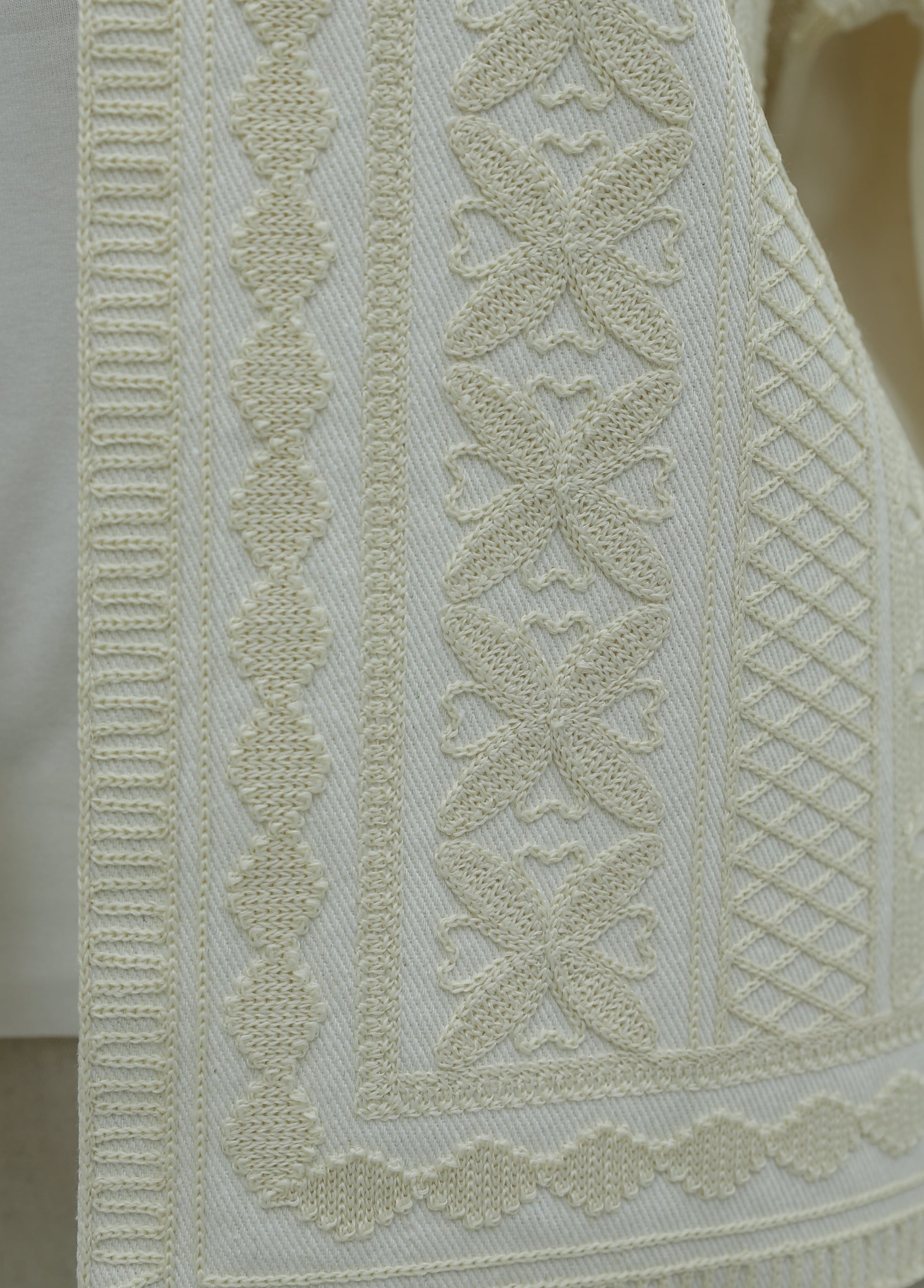 Cream Linen-Look Jacket with Embroidery - Podyumplus - by Peralane - photo 6