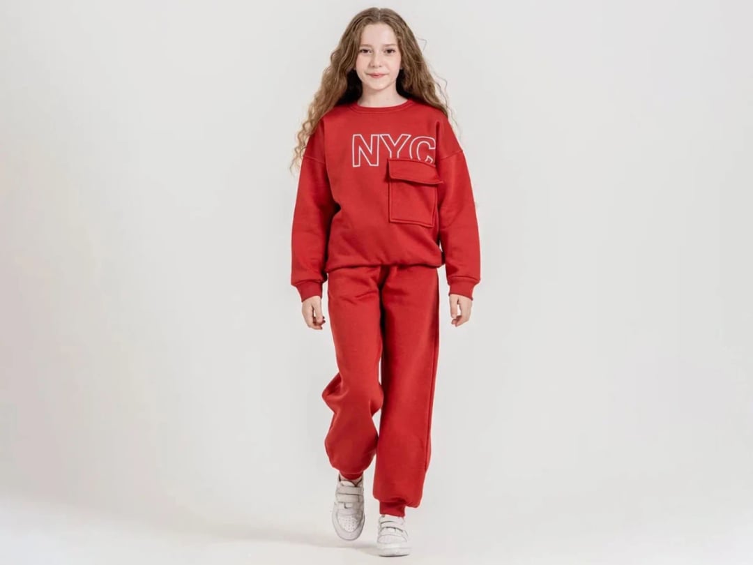 NYC Printed Pocket Girls' Tracksuit Set - ÖZ Bebe - by Peralane