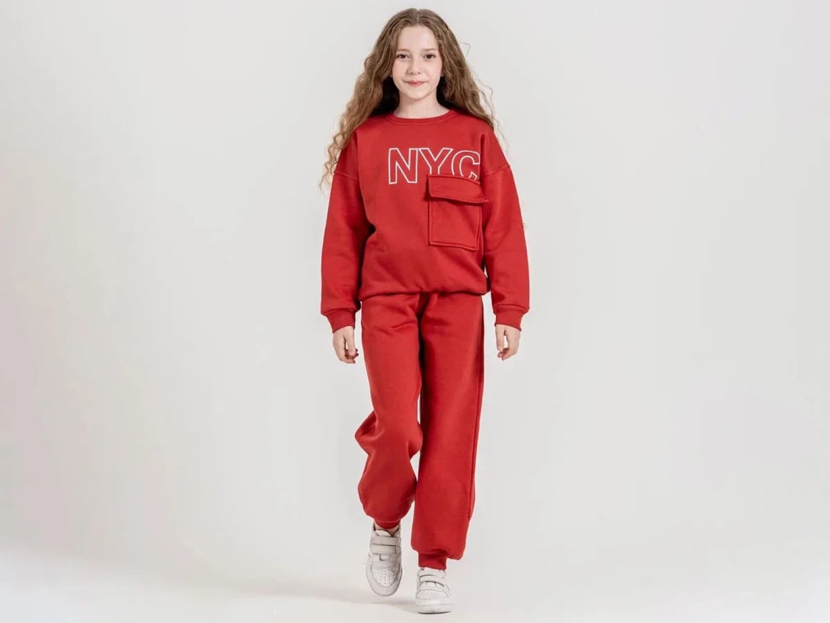 NYC Printed Pocket Girls' Tracksuit Set - ÖZ Bebe - by Peralane