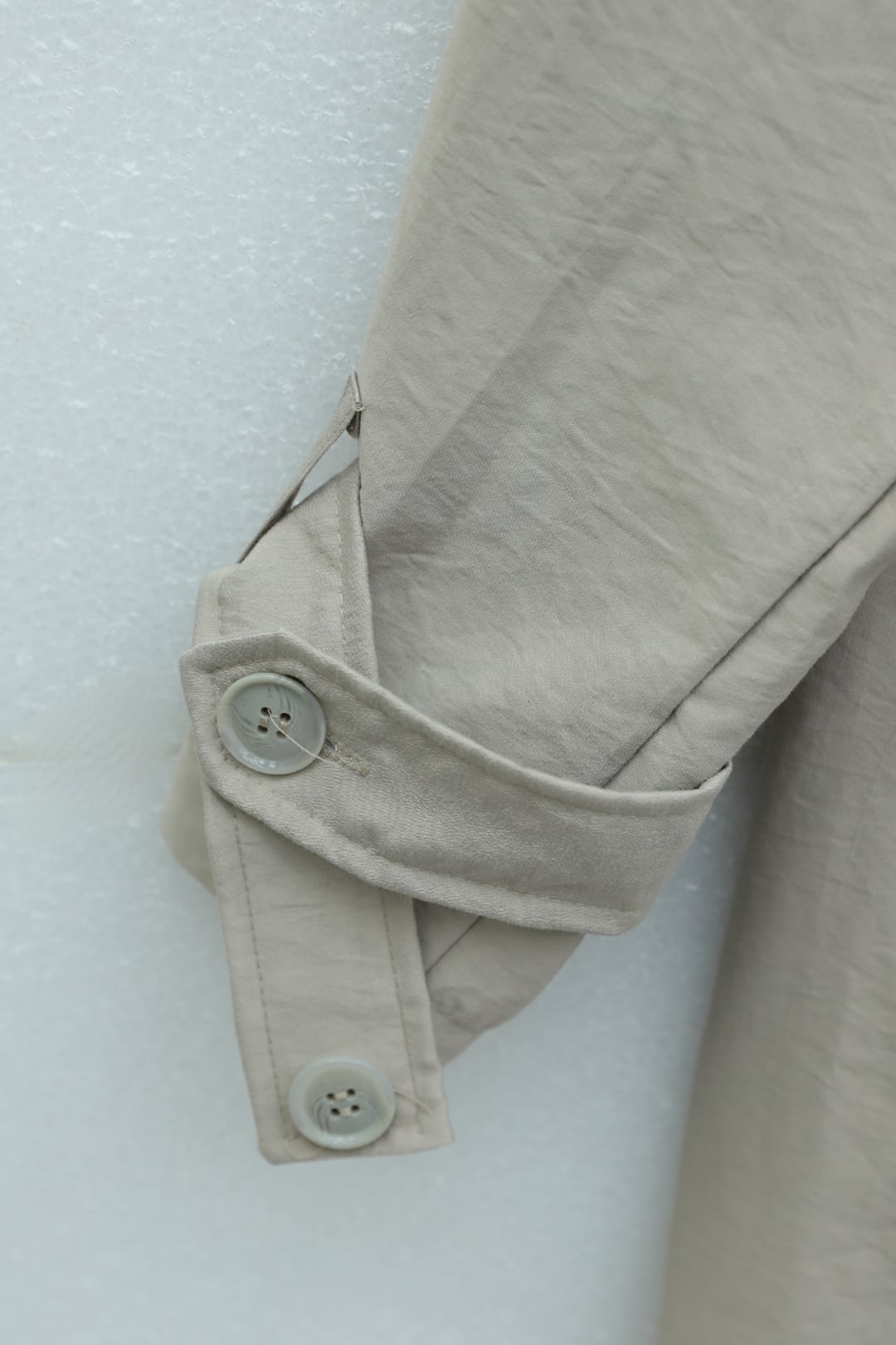 Belted Double-Breasted Trench Coat with Epaulettes and Pockets - Stone - Podyumplus - by Peralane - photo 8
