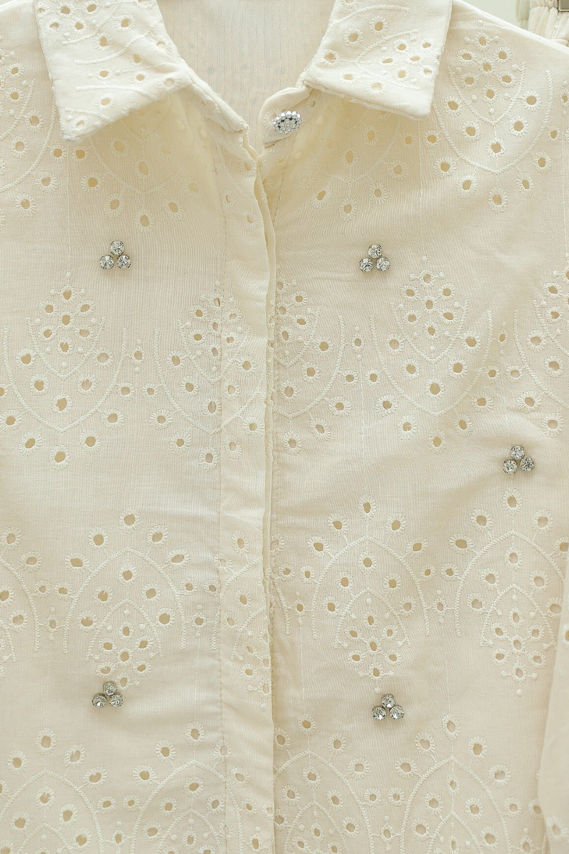 Beige Flounced Long Skirt Suit Set with Shirt Collar for Women - Podyumplus - by Peralane - photo 9