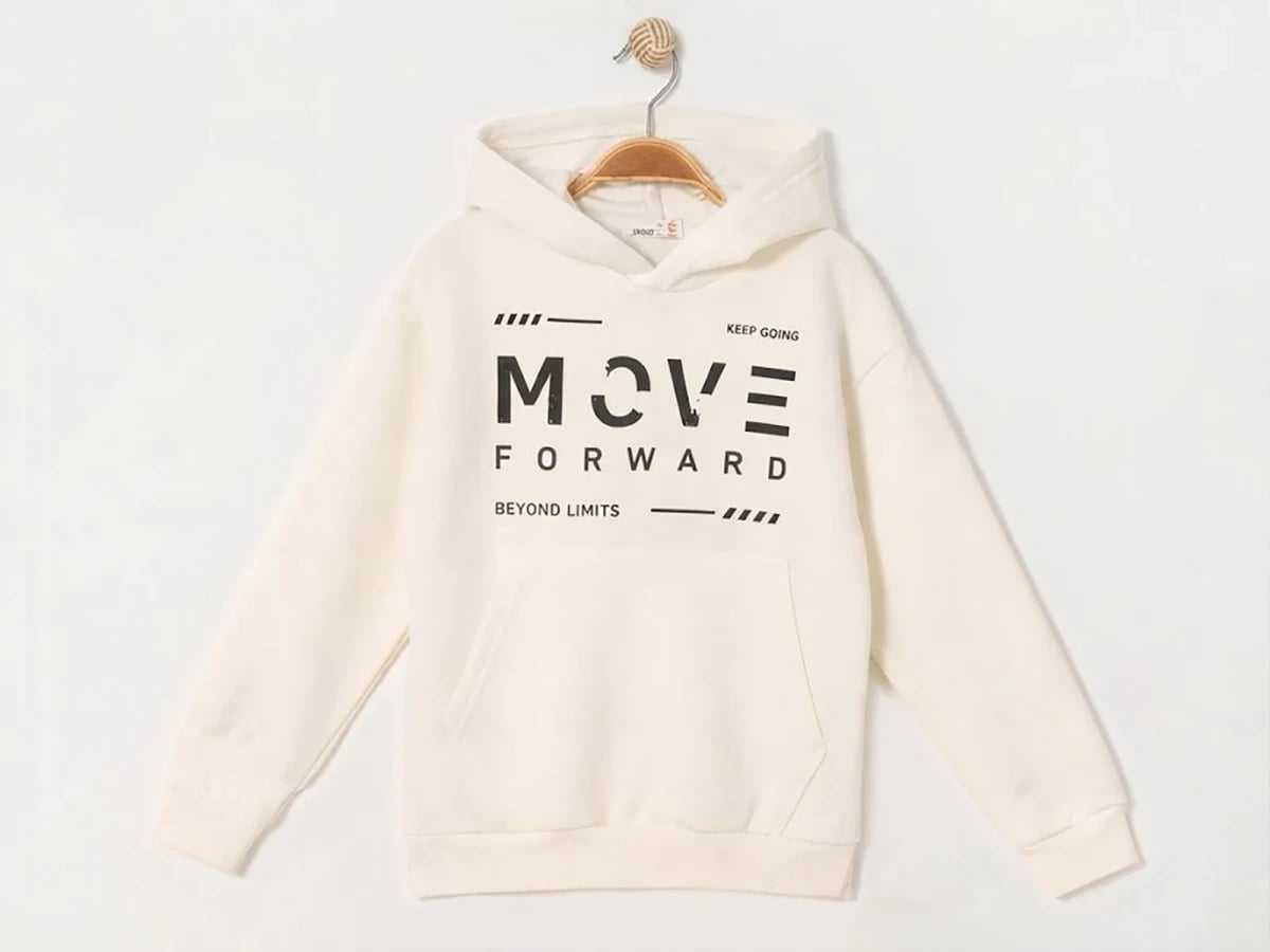 Move Print Kangaroo Pocket Hooded Fleece Boys Sweatshirt - Ruhat Kids - by Peralane