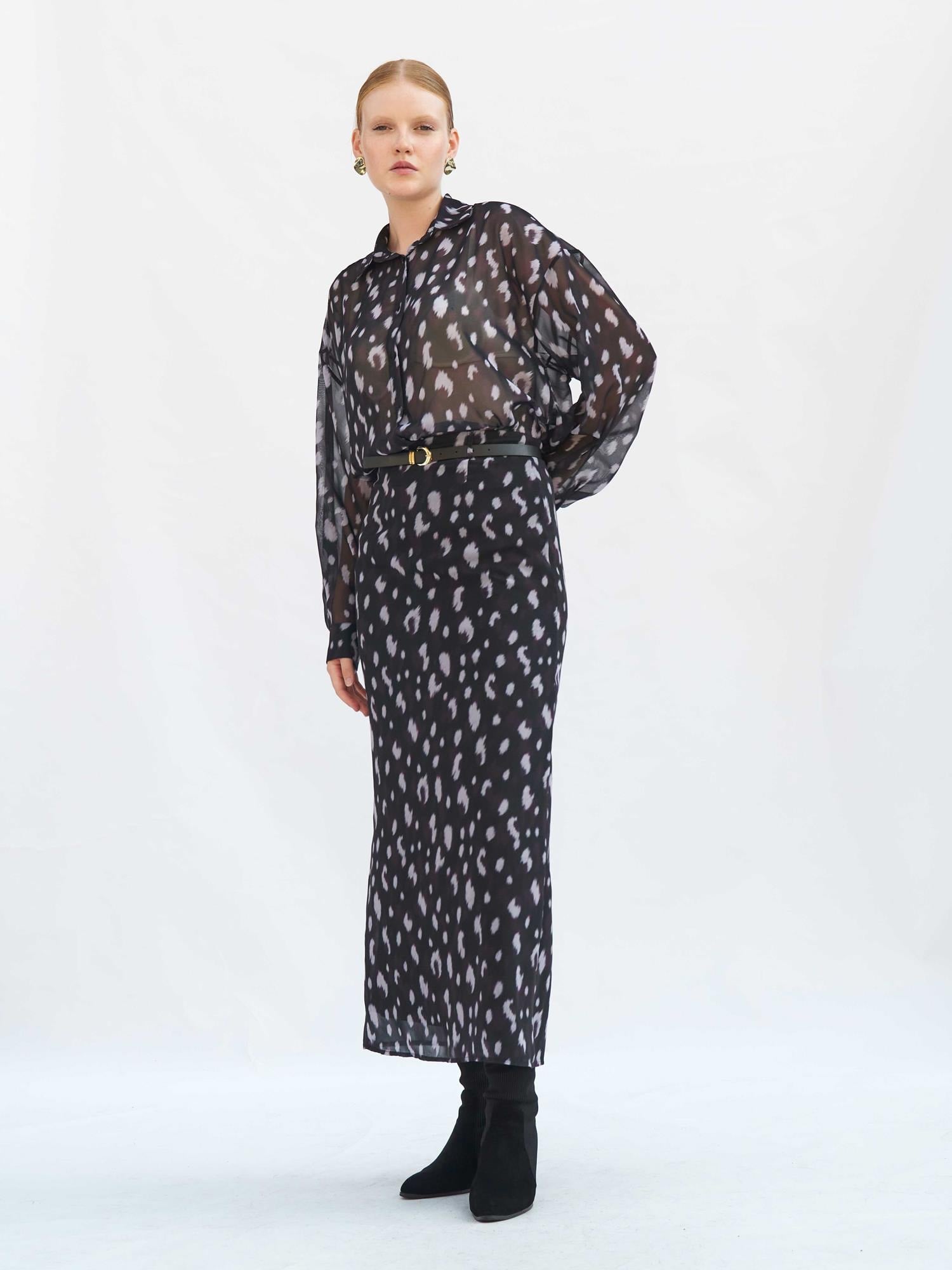 Polka Dot Maxi Skirt - Lefon - by Peralane