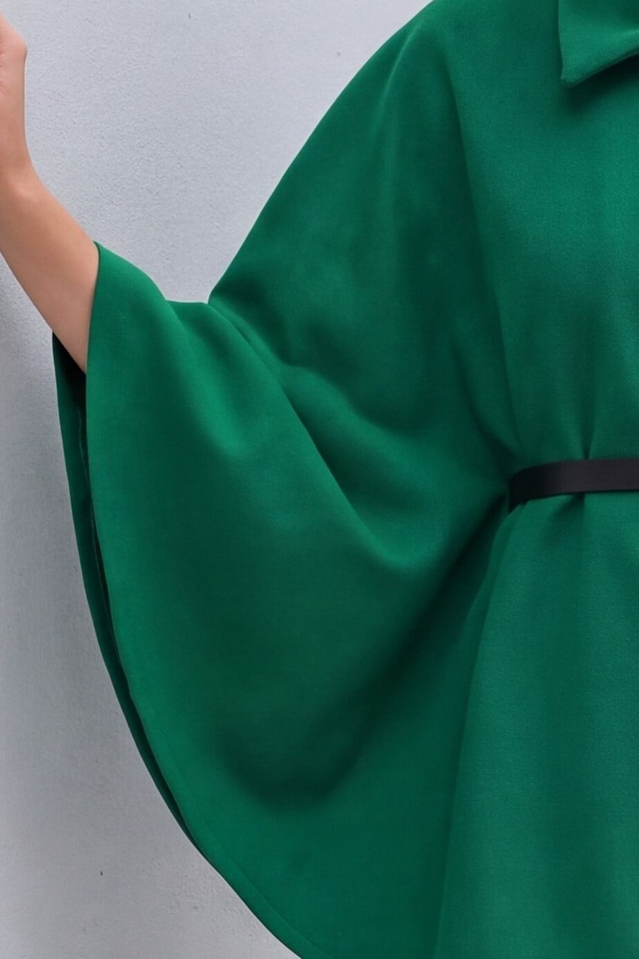 Women's Belted Cape Poncho Dark Green - Bigdart - by Peralane - photo 6
