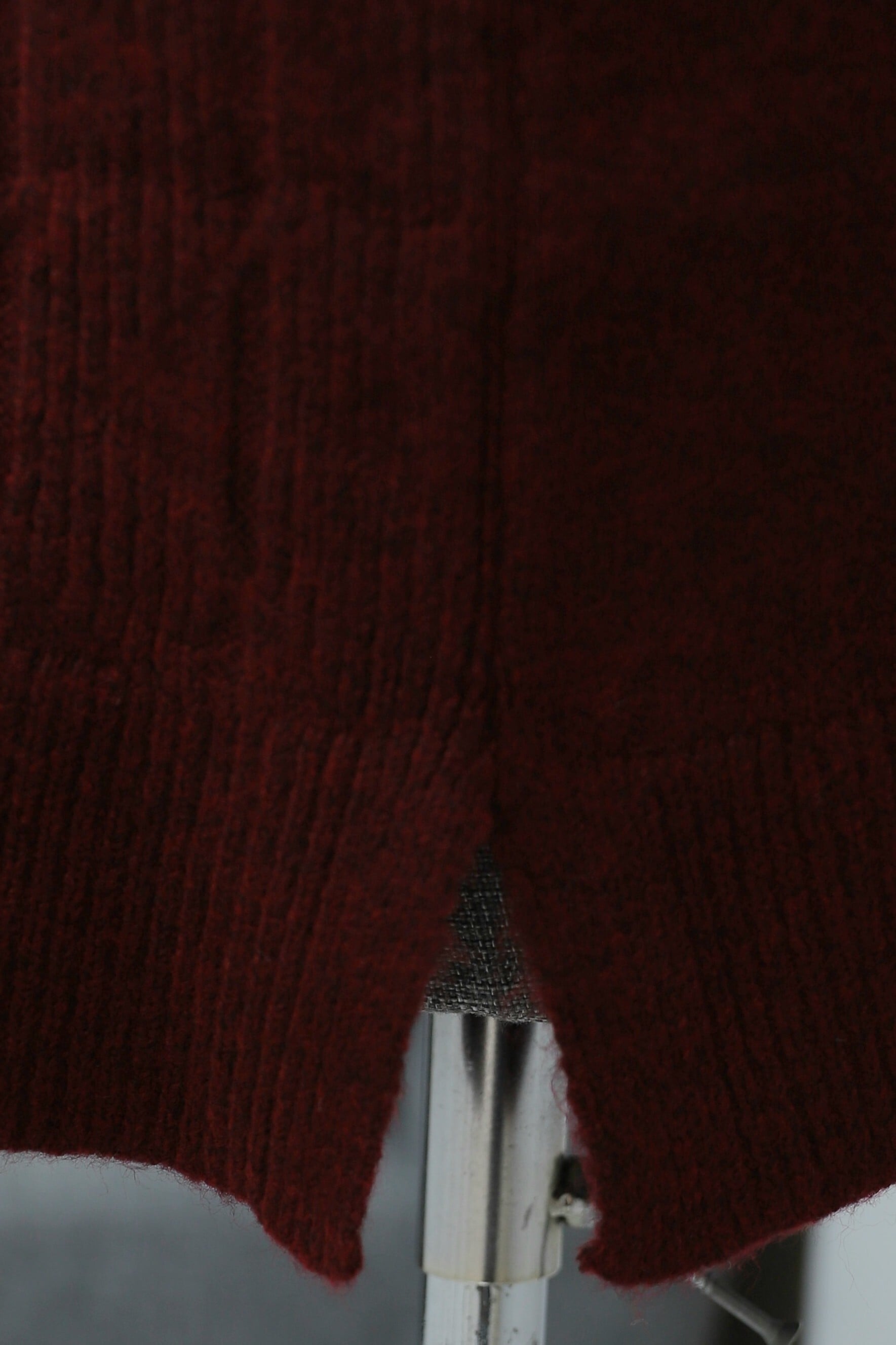 Pearl Detail Patterned Relaxed Knit Tunic - Bordeaux - Podyumplus - by Peralane - photo 8